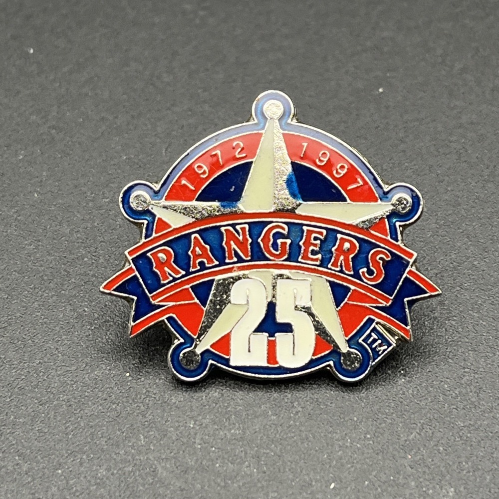 Texas Rangers 1997 MLB Baseball 25th Anniversary Lapel Hat Pin